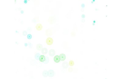 Açık mavi, daireli yeşil vektör şablonu. Doğa tarzında bulanık halkaları olan güzel renkli çizimler. İş ilanınız için tasarım.