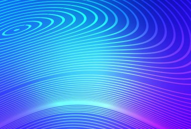 Açık Pembe, bükülmüş çizgileri olan mavi vektör şablonu. Basit çizgilerle renkli gradyan çizimi. Posterler ve afişler için iş tasarımı.