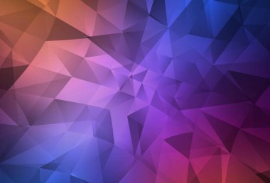 Açık mavi, kırmızı vektör çokgen desen. Soyut ve üçgenli renkli çizimler. Cep telefonunun arka planının şablonu.