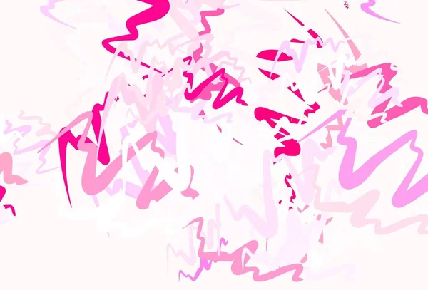 Light Pink Červené Vektorové Pozadí Křivolakými Čárami Třpytivé Abstraktní Ilustrace — Stockový vektor
