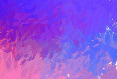 Açık pembe, Memphis şekilli mavi vektör arkaplan. Rastgele şekillerle soyut tarzda dekoratif tasarım. İşiniz için en iyi akıllı tasarım.