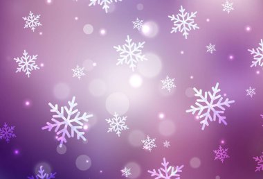 Açık Mor, Xmas tarzında pembe vektör arkaplan. Noel tarzında renkli bir tasarım ve eğilim. Kitapçıklar, eğitim broşürleri.