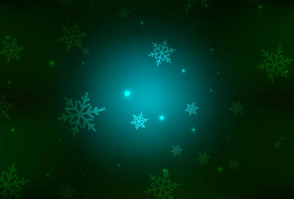 カーニバルスタイルのダークグリーンベクトルテンプレート グラデーションのクリスマス要素を持つスマートイラスト 大学振興のためのスマートデザイン — ストックベクタ