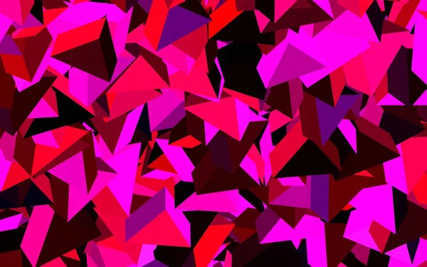 Dunkelrosa Vektorhintergrund Mit Polygonalem Stil Illustration Mit Einer Reihe Von — Stockvektor