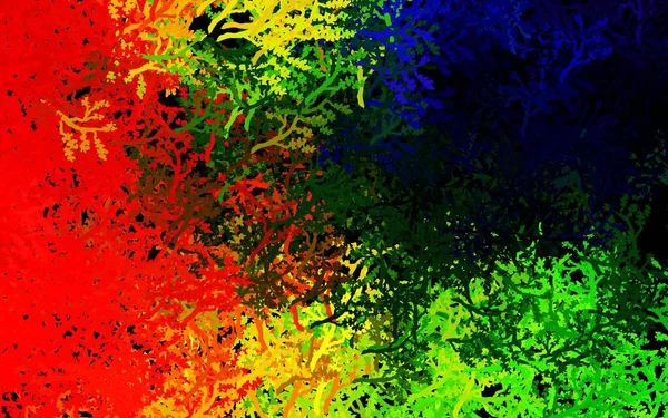Sötét Multicolor Vektor Elegáns Háttér Fák Ágak Illusztráció Lejtős Színes — Stock Vector