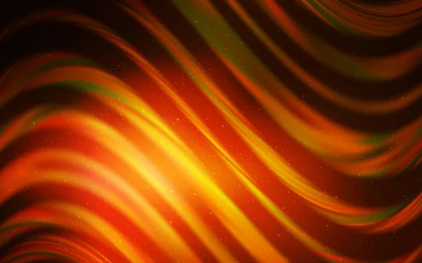 Dark Orange Vector Background Galaxy Stars Shining Colored Illustration Bright — Stock Vector
