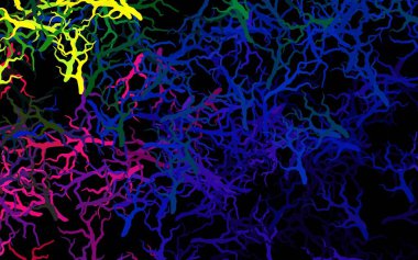 Koyu renkli vektör doğal desenli yapraklar, dallar. Yapraklar ve dallarla karalama tarzında renkli çizimler. Cep telefonlarının geçmişleri için şablon.