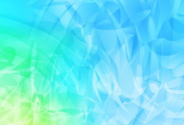 Açık mavi, rastgele şekilli yeşil vektör deseni. Soyut tarzda rengarenk gradyan şekilleri olan bir resim. Duvar kağıtları için zarif tasarım.