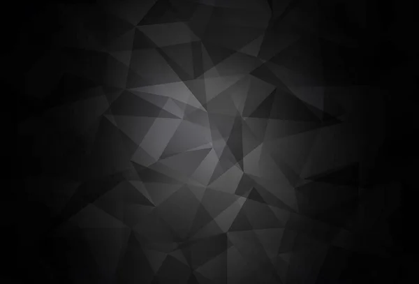 Gabarit Gradient Vectoriel Gris Foncé Triangles Illustration Colorée Brillante Avec — Image vectorielle