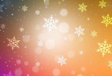 Açık Turuncu vektör deseni Noel tarzında. Modern soyut Noel ruh hali şekilleri. Okul ve dil bilgisi siteleri için desen.