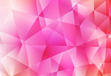 Açık pembe vektör eğimli üçgen desen. Çokgen şekilli bir örnek. Web siteniz için yeni bir doku.