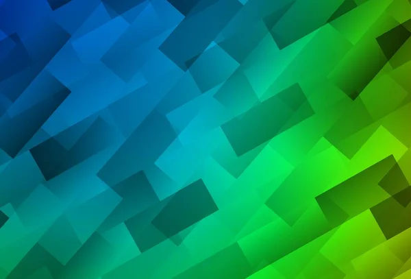 Hellblauer Grüner Vektorhintergrund Polygonalen Stil Schöne Illustration Mit Rechtecken Und — Stockvektor