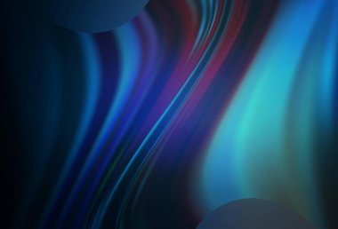 Koyu mavi vektör parlak şablonu bulanıklaştırdı. Gradyan ile modern soyut çizim. İşiniz için yepyeni bir tasarım..