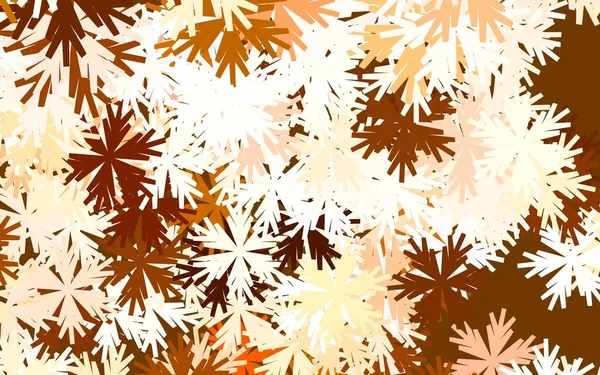 Modèle Doodle Vectoriel Orange Clair Avec Des Fleurs Fleurs Dans — Image vectorielle