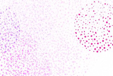 Baloncuklu açık mor vektör arkaplanı. Renkli su damlaları olan modern soyut çizimler. Reklamlar, broşürler için desen.