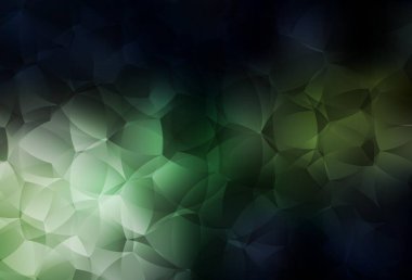 Soyut şekilli koyu yeşil vektör dokusu. Soyut tarzda rengarenk gradyan şekilleri olan bir resim. Kartvizitiniz için modern tasarım.