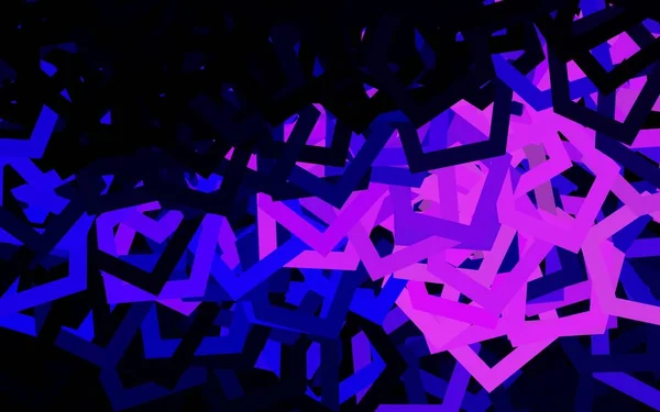 Dark Purple Pink Vector Background Set Hexagons Glitter Abstract Illustration — Stock Vector