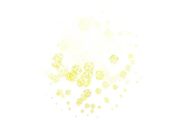Jasnozielony Żółty Wzór Bazgrołów Wektorowych Liśćmi Elegancka Jasna Ilustracja Liśćmi — Wektor stockowy