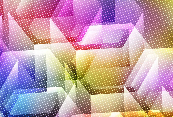 Light Multicolor Vector Template Hexagonal Style Blur Background Colorful Hexagons — Stock Vector