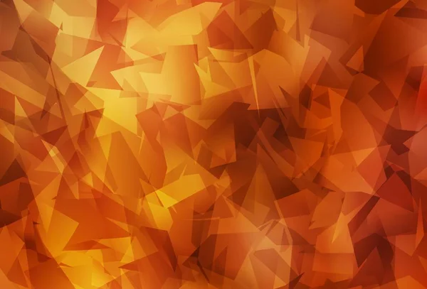 Ljusorange Vektor Abstrakt Polygonal Bakgrund Glitter Abstrakt Illustration Med Elegant — Stock vektor