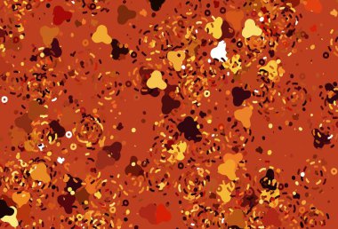 Açık kırmızı, soyut şekilli sarı vektör dokusu. Renkli rastgele şekillerle modern soyut illüstrasyon. Web siteniz için basit tasarım.