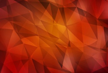 Koyu kırmızı, sarı vektör soyut çokgen arkaplan. Gradyanı olan üçgen geometrik örnek. Bir markanın arkaplanı için desen.