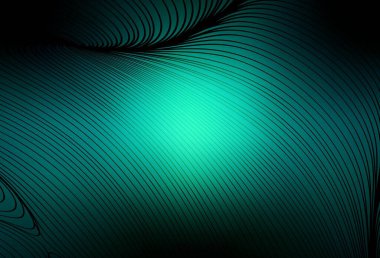 Koyu mavi, kıvrımlı çizgileri olan yeşil vektör arka plan. Basit bir şekilde yepyeni renkli bir tasvir. İşiniz için en iyi tasarım.