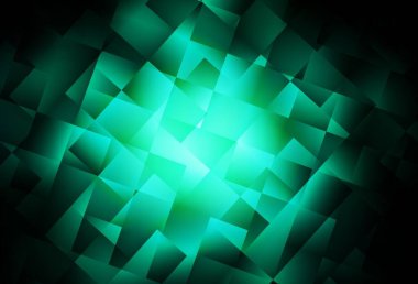 Koyu yeşil vektör düzeni çizgiler, dikdörtgenler. Dikdörtgenli soyut gradyan çizimi. İş ilanları, broşürler, broşürler için desen