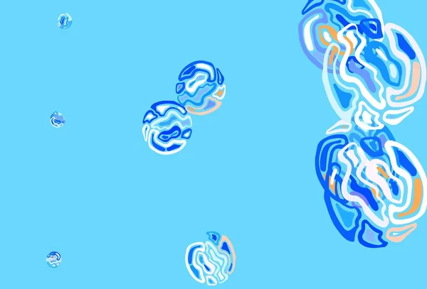 Bleu Clair Motif Vectoriel Rouge Avec Sphères Bulles Floues Sur — Image vectorielle