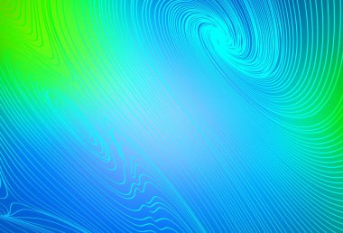 Açık mavi, çizgili yeşil vektör şablonu. Basit çizgilerle renkli gradyan çizimi. İşiniz için en iyi tasarım.