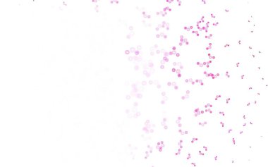 Dairesel açık pembe vektör şablonu. Doğa tarzında renkli baloncuklu soyut illüstrasyon. Fütürist reklamlar ve kitapçıklar için şablon.