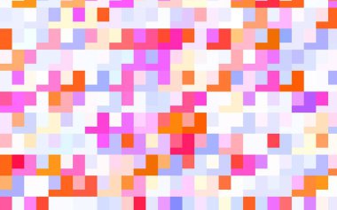 Açık mavi, kare şeklinde kırmızı vektör deseni. Dikdörtgenli soyut gradyan çizimi. Reklamınız, posteriniz, afişiniz için en iyi tasarım.