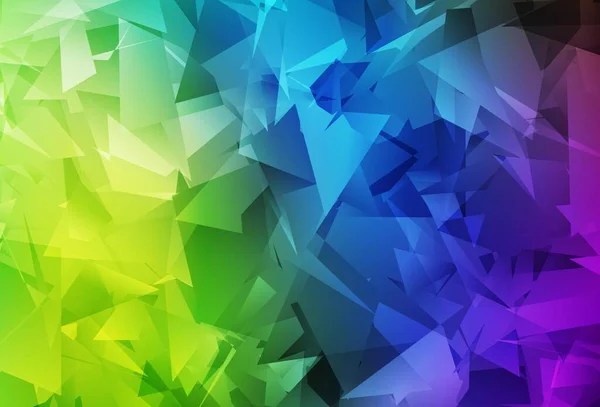 Modèle Polygonal Abstrait Vecteur Multicolore Clair Illustration Polygonale Lumineuse Élégante — Image vectorielle