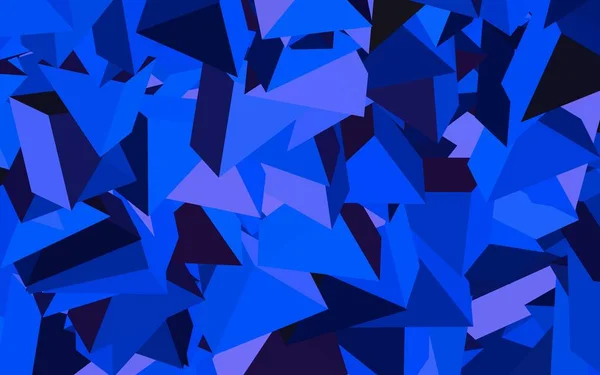 Fondo Vectorial Azul Oscuro Con Líneas Triángulos Ilustración Abstracta Brillante — Vector de stock