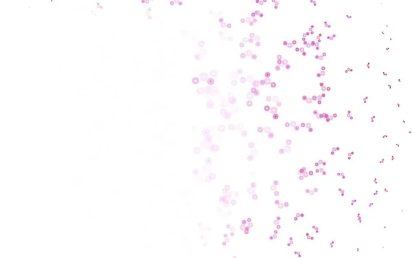 Шаблон Светло Розового Вектора Кругами Абстрактная Иллюстрация Цветными Пузырями Стиле — стоковый вектор