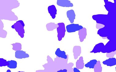 Açık pembe, mavi vektör doğal desenli, çiçekli, bulanık şekilli, çiçekli, yaratıcı illüstrasyon. Çocuk kitapları için renkli desen.