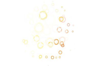 Açık kırmızı, diskli sarı vektör dokusu. Bulanık dekoratif tasarım baloncuklu soyut tarzda. Fütürist reklamlar ve kitapçıklar için şablon.