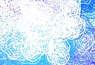 Açık pembe, rastgele şekilli mavi vektör deseni. Renkli rastgele şekillerle modern soyut illüstrasyon. Bir cep telefonu için arka plan.