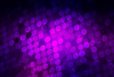 Küreli koyu mor vektör deseni. Soyut arka planda bulanık kabarcıklar ve renkli gradyan. Duvar kağıtlarının dokusu için desen.