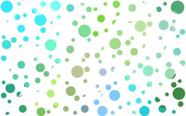 Açık mavi, geometrik daire şekillerinin sarı vektör deseni. Renkli mozaik pankart. Renkli disklerle Geometrik arkaplan.