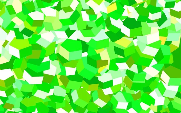 Vert Clair Disposition Vectorielle Jaune Avec Des Formes Hexagonales Fond — Image vectorielle