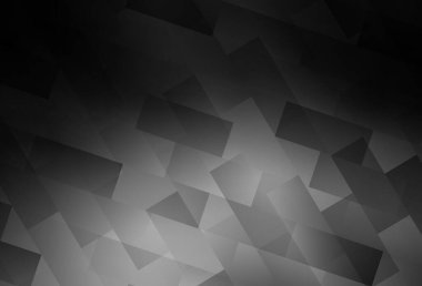 Kare şeklinde koyu gri vektör deseni. Soyut arkaplanda dikdörtgenler ve renkli gradyanlar. Reklamınız, posteriniz, afişiniz için en iyi tasarım.