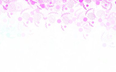 Açık Pembe, yeşil vektör doğal sanat eserleri çiçekli renkli çizimler ve karalama tarzında çiçekler. Çocuk kitapları için renkli desen.