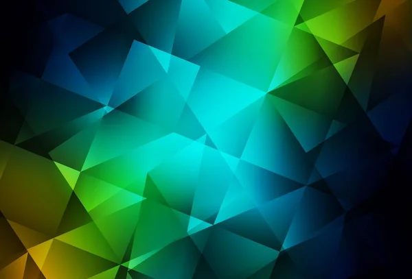 Dunkelblaue Gelbe Vektordreieck Mosaikstruktur Dreieckige Geometrische Probe Mit Steigung Dreieckige — Stockvektor