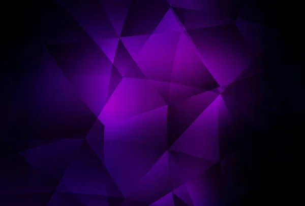 Layout Abstrato Polígono Vetorial Roxo Escuro Ilustração Abstrata Poligonal Com — Vetor de Stock