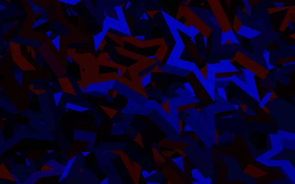 Dark Blue Red Vector Pattern Christmas Stars Stars Blurred Abstract — 스톡 벡터