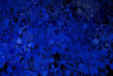 Soyut şekilli koyu mavi vektör dokusu. Soyut tarzda rengarenk gradyan şekilleri olan bir resim. Duvar kağıtları için zarif tasarım.