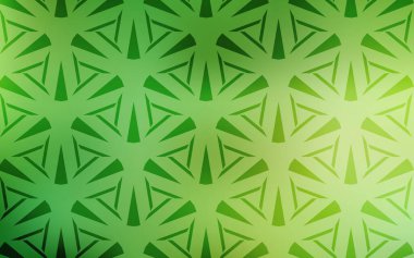 Açık yeşil, çokgen şekilli sarı vektör deseni. Üçgenli soyut gradyan çizimi. Web siteleri için desen.