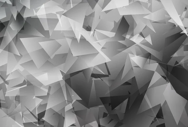 Light Gray Vector Triangle Mosaic Template Geometric Illustration Origami Style — 스톡 벡터