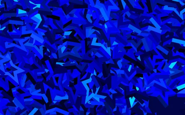 Layout Vetorial Blue Escuro Com Linhas Triângulos Ilustração Abstrata Moderna —  Vetores de Stock
